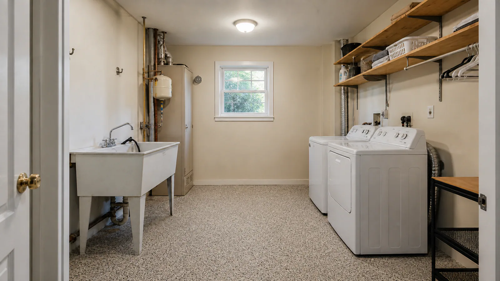 Design visualization of a sandstone utility room coating